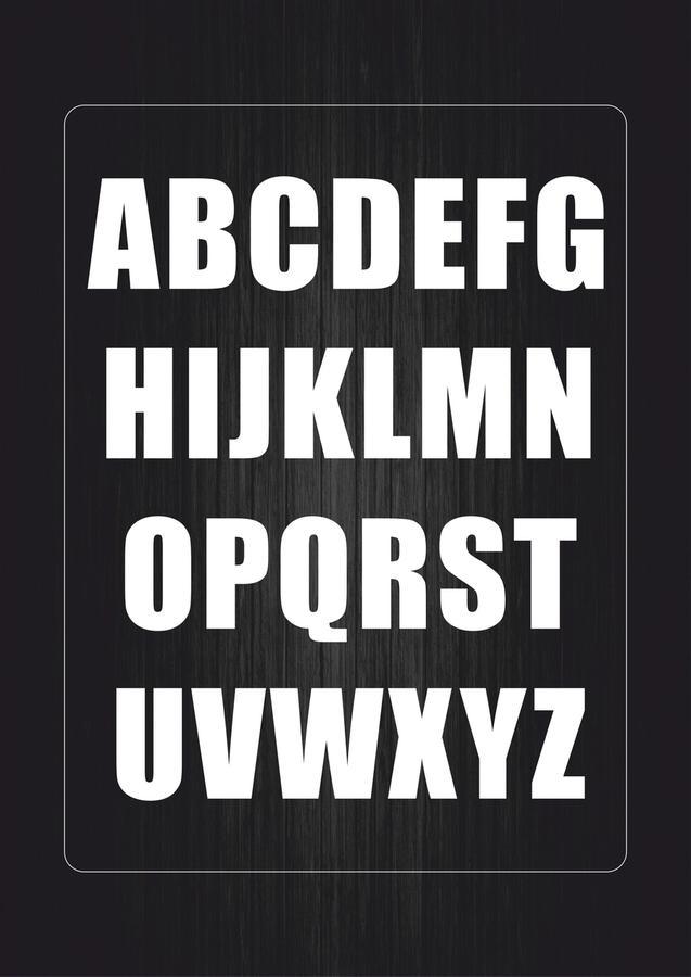 26x Alphabet ABC Letter White Motorcycle Car Door Sticker Set | eBay