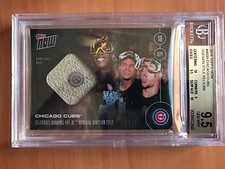 2016 TOPPS NOW 460-B CHICAGO CUBS DIVISION TITLE GAME RELIC BASE /99 BGS 9.5 1/1
