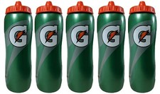 Lot Of 5 Gatorade 32 Oz Squeeze Squirt Water Sports Bottles BRAND NEW