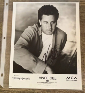 Signed Vince Gill 8x10 MCA Promo Photo Autographed Grammy Country Music Singer