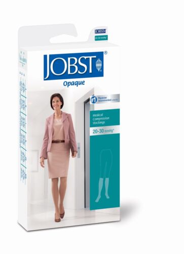 Jobst Opaque Womens 20-30 mmHg Compression Knee Stockings Supports Closed Toe - Picture 1 of 13