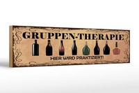 Holzschild Spruch 46X10 Cm Bier Gruppen Therapie Hier Wird Schild