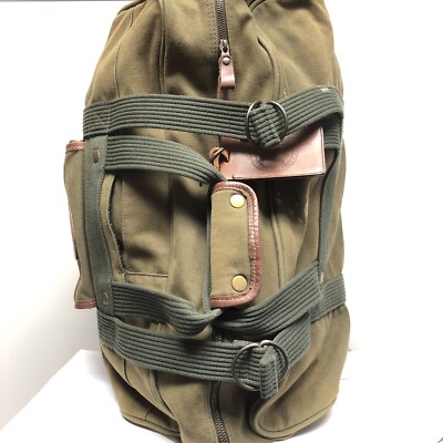 Vtg Eddie Bauer Canvas Duffel Bag 90s Carry On Weekender Travel