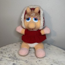 Baby Miss Piggy Jim Henson Muppet Babies 1987 Christmas Plush Vintage