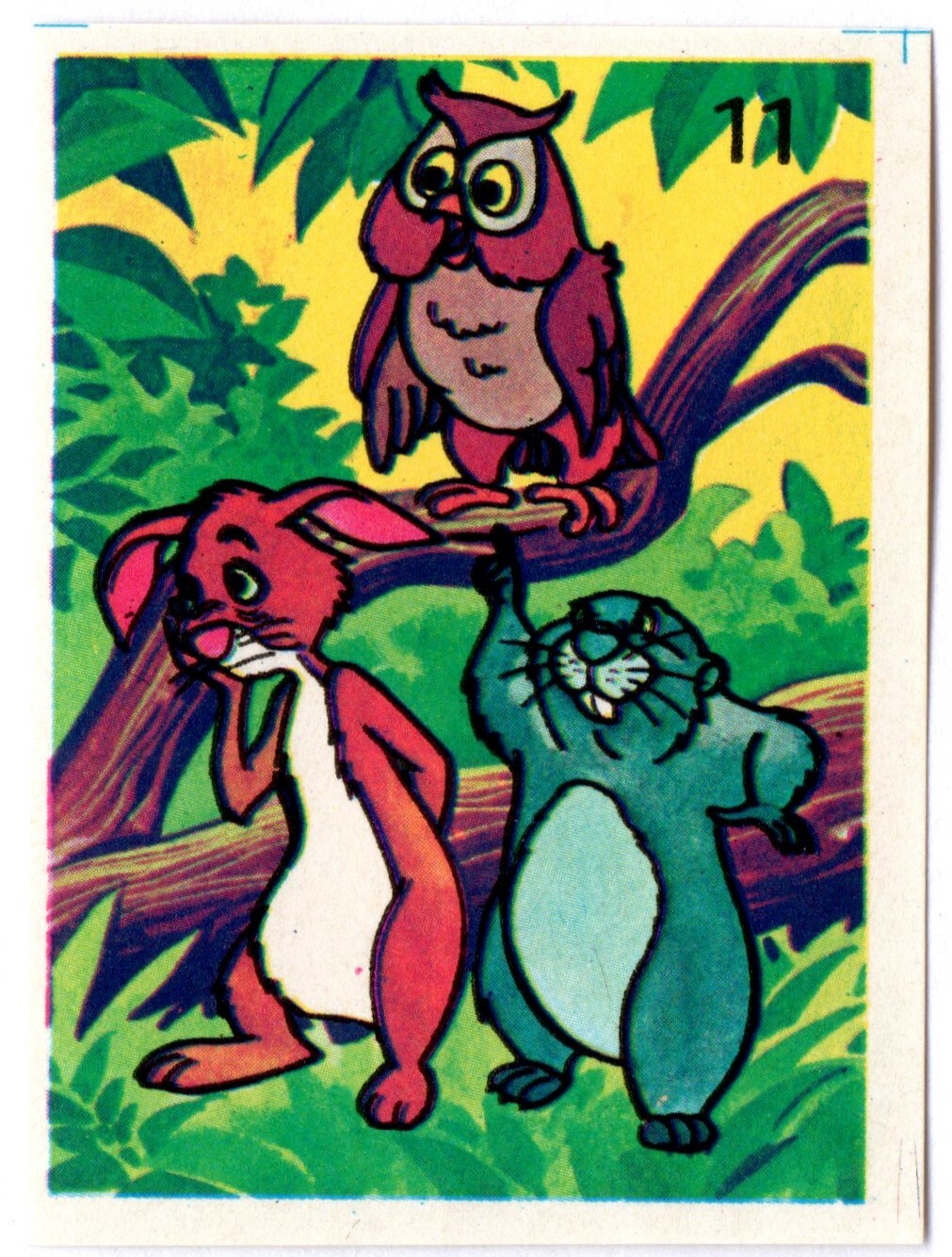 RABIT BUHO Y TOPO CROMO #11 FESTIVAL WALT DISNEY 1981 REYAUCA VENEZUELA