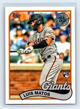 2024 Topps Series 1 - Luis Matos 1989 Insert Card #89B-24 Giants Rookie RC. rookie card picture