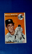 GOOD COND 1954 TOPPS #13 BILLY MARTIN BASEBALL CARD