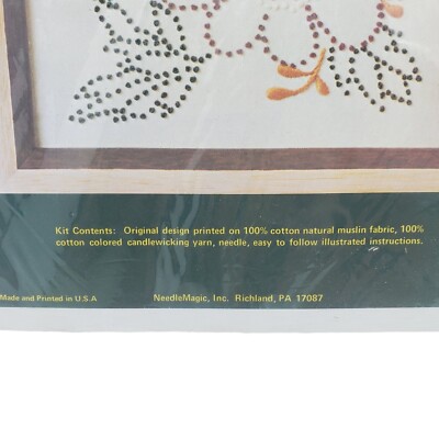 NeedleMagic Candlewicking Kit Flower 330 Vintage 1970s Unopened