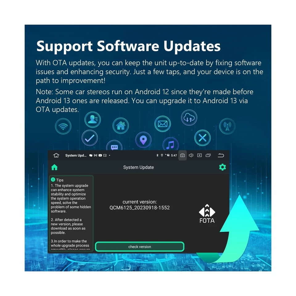 Eonon Android 13 Wireless CarPlay & Android Auto Car Stereo, 6GB RAM +64GB RO... - Image 2 of 4