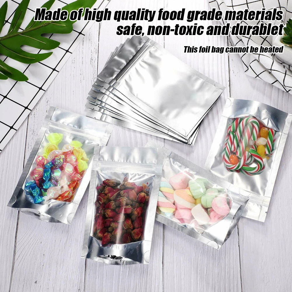 Resealable foil food bags sale
