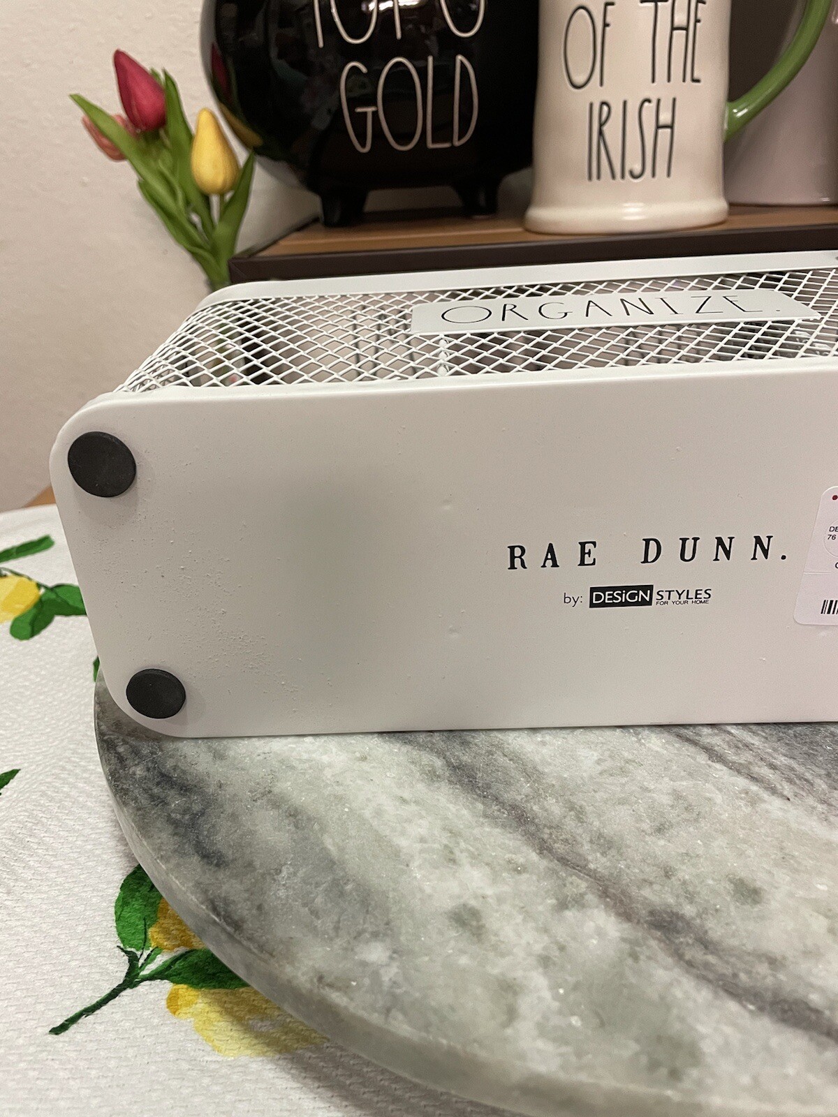 Rae Dunn by Design Styles Organize White Metal Holder. | eBay