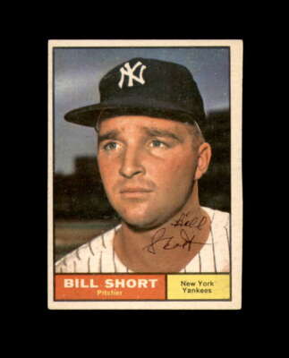Bill Short Hand Signed 1961 Topps New York Yankees Autograph