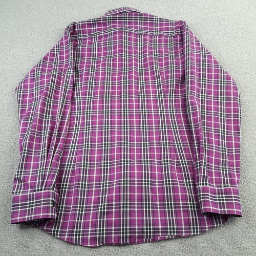 Eton Shirt Mens 16 41 Check Button Up Collared Casual Slim Fit Adult Cotton - Picture 2 of 10