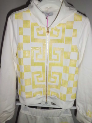 Versace Young Baby Greek Pattern Skirt and Jacket Complete Size XS 