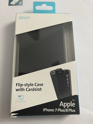 iPhone 7/8 Plus Flip - Style Case With Cardslot Schwarze Farbe ( AZURI )