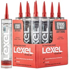 Sashco 13010 10.5oz Sashco Sealants Clear Lexel Adhesive Caulk 10.5-Ounce