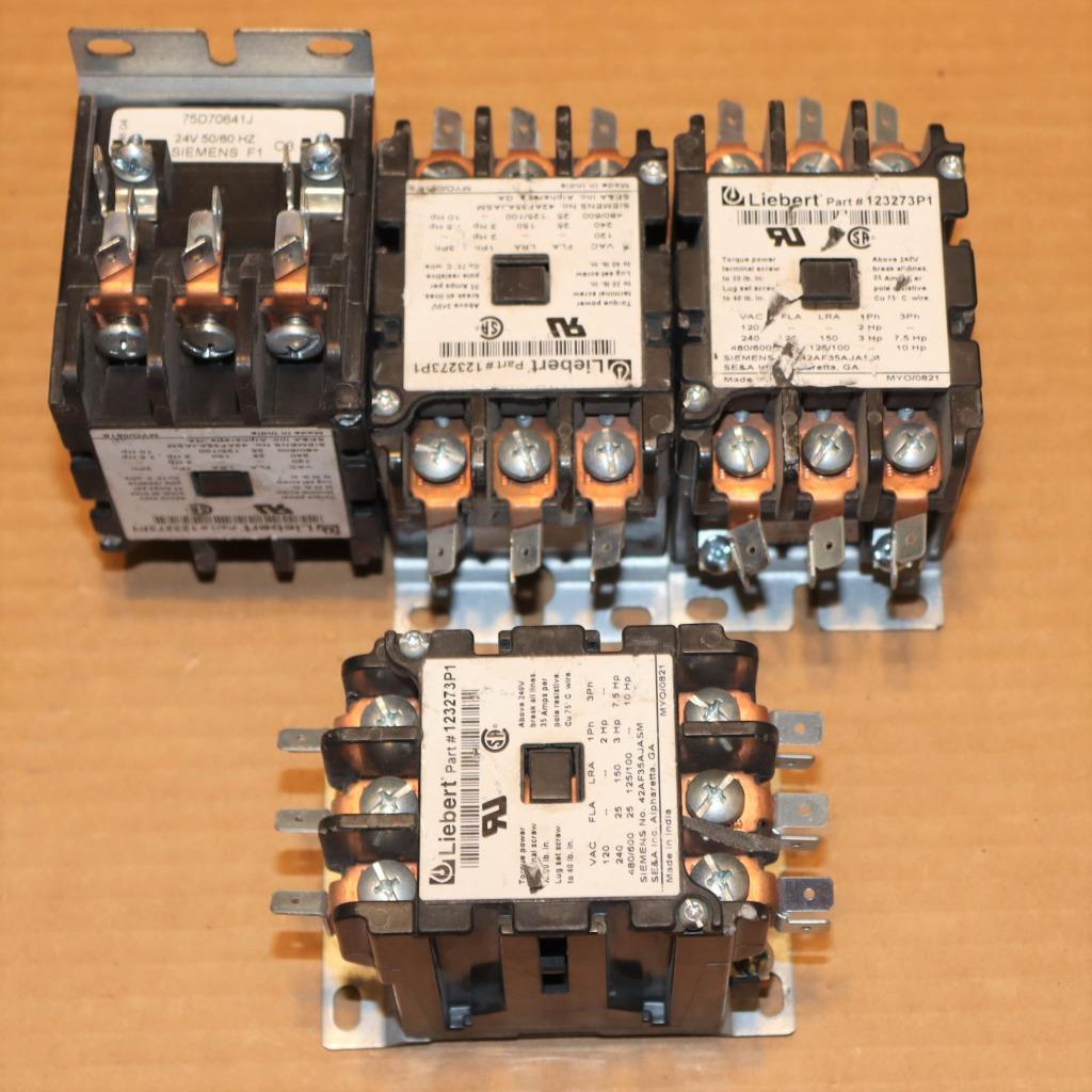 One Liebert Furnas Siemens Homer 123273P1 Contactor  24VAC Coil