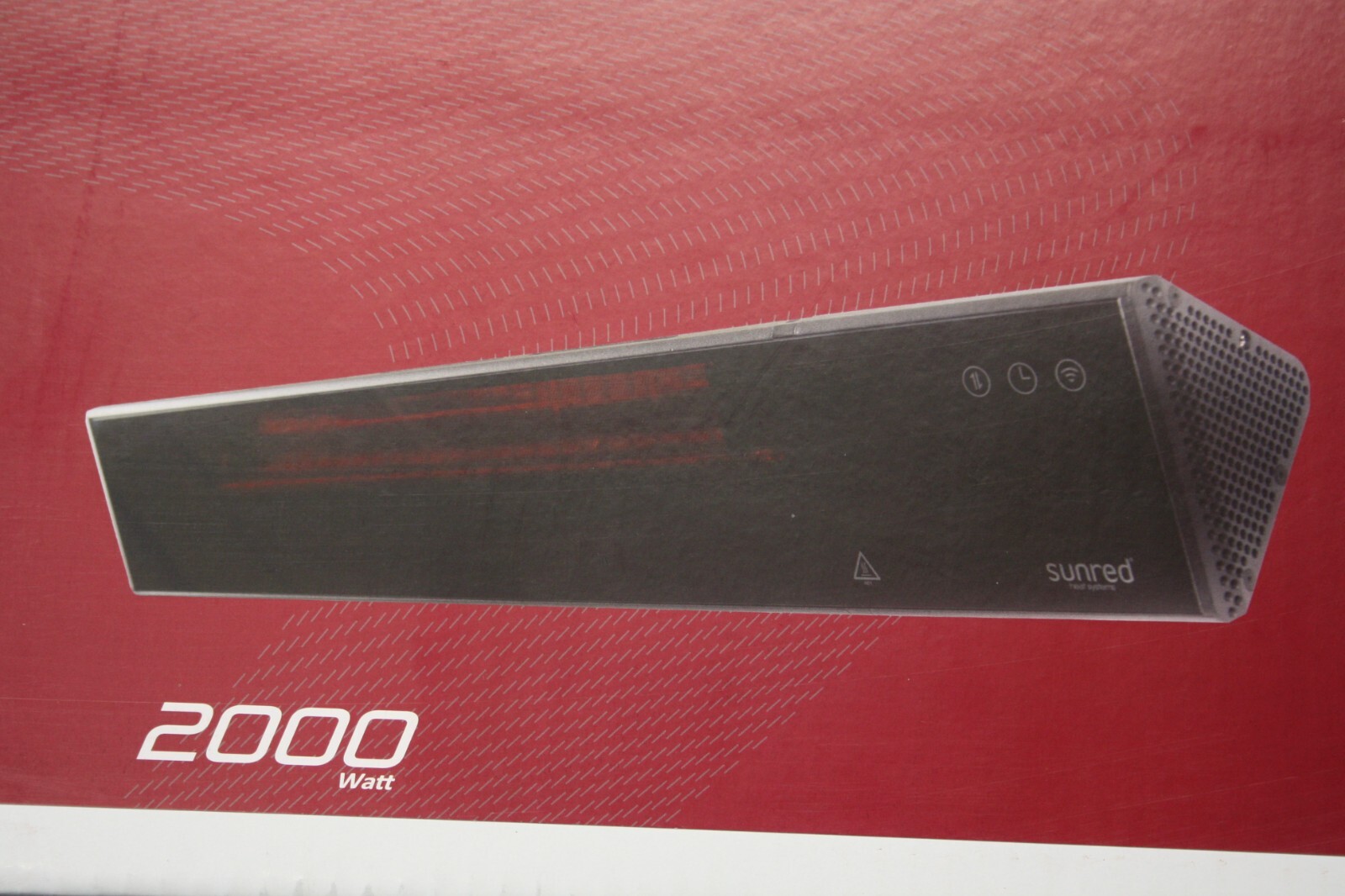 Sunred Smart Terrassenheizer Proglax Gastro Wand/Decke Schwarz 2000 Watt