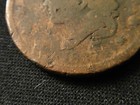 1837 #2 CORONET HEAD LARGE CENT --   FULL LIBERTY  DARK COIN — photo 2