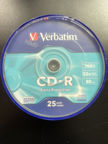 Verbatim CD-R Datalife Non-AZO 52x 700MB Pack of 25 43432 - 第 1/3 張圖片