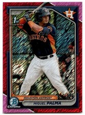 2024 BOWMAN CHROME FUCHSIA SHIMMER MIGUEL PALMA 110/199 HOUSTON ASTROS #BCP-166