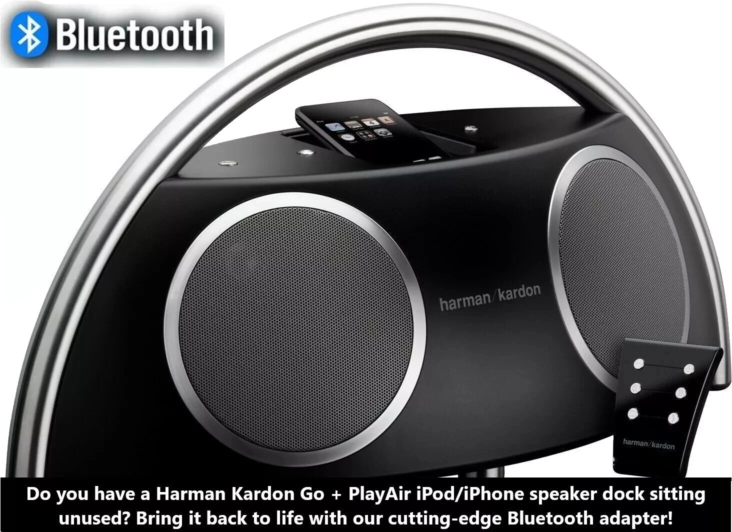 Altavoces con bases de audio Harman Kardon negros para reproductor de audio