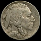 1914/3 INDIAN HEAD BUFFALO NICKEL POPULAR FS-101 OVERDATE FULL HORN (BN063)