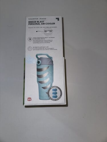 Sharper Image Breeze Blast Portable Air Cooler - Teal with 3 Reusable Ice Packs - Picture 3 of 5