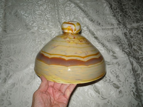 Schöne mundgeblasene Glaskugel als Attrappe für eine Lampe - Bild 2 von 5