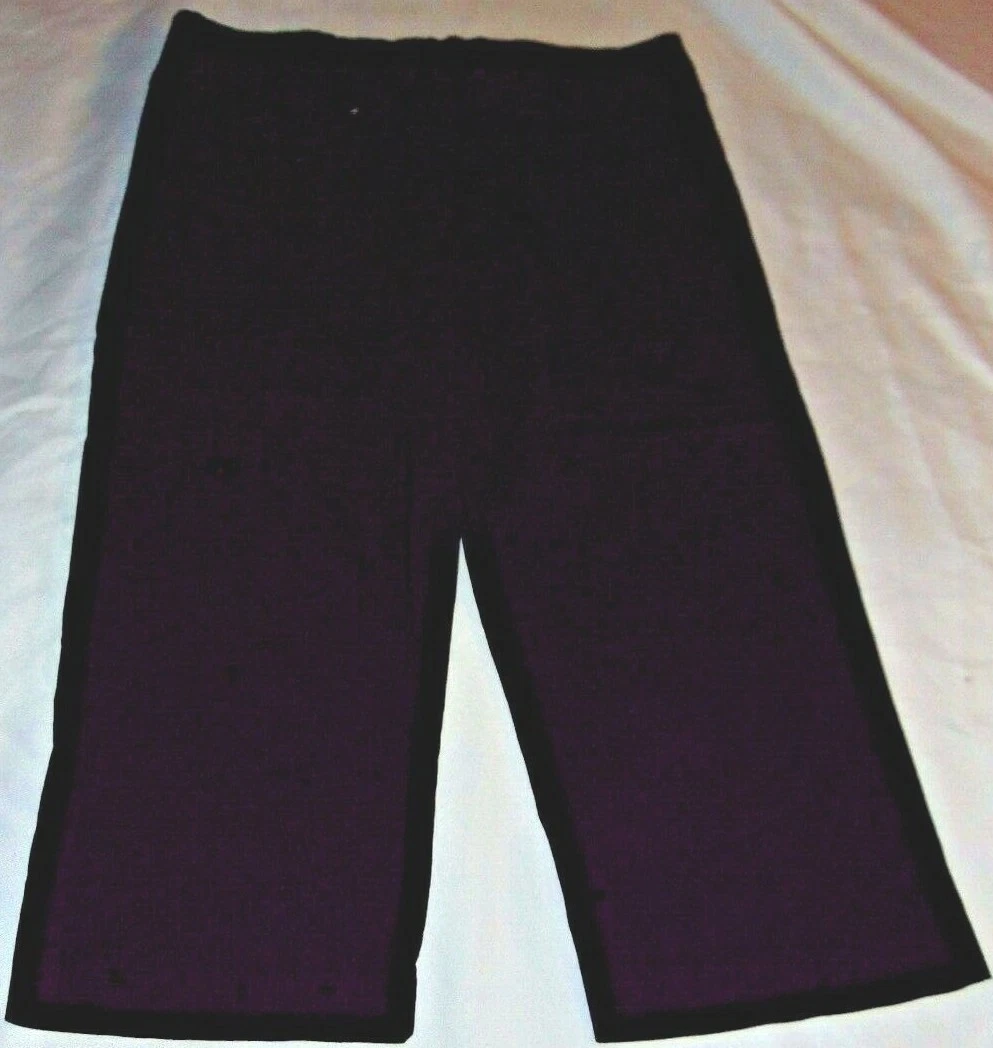 Jr Womens STUDIO Y Black Dress CAPRI Pants Low Rise Size 7 / 8 Inseam 20