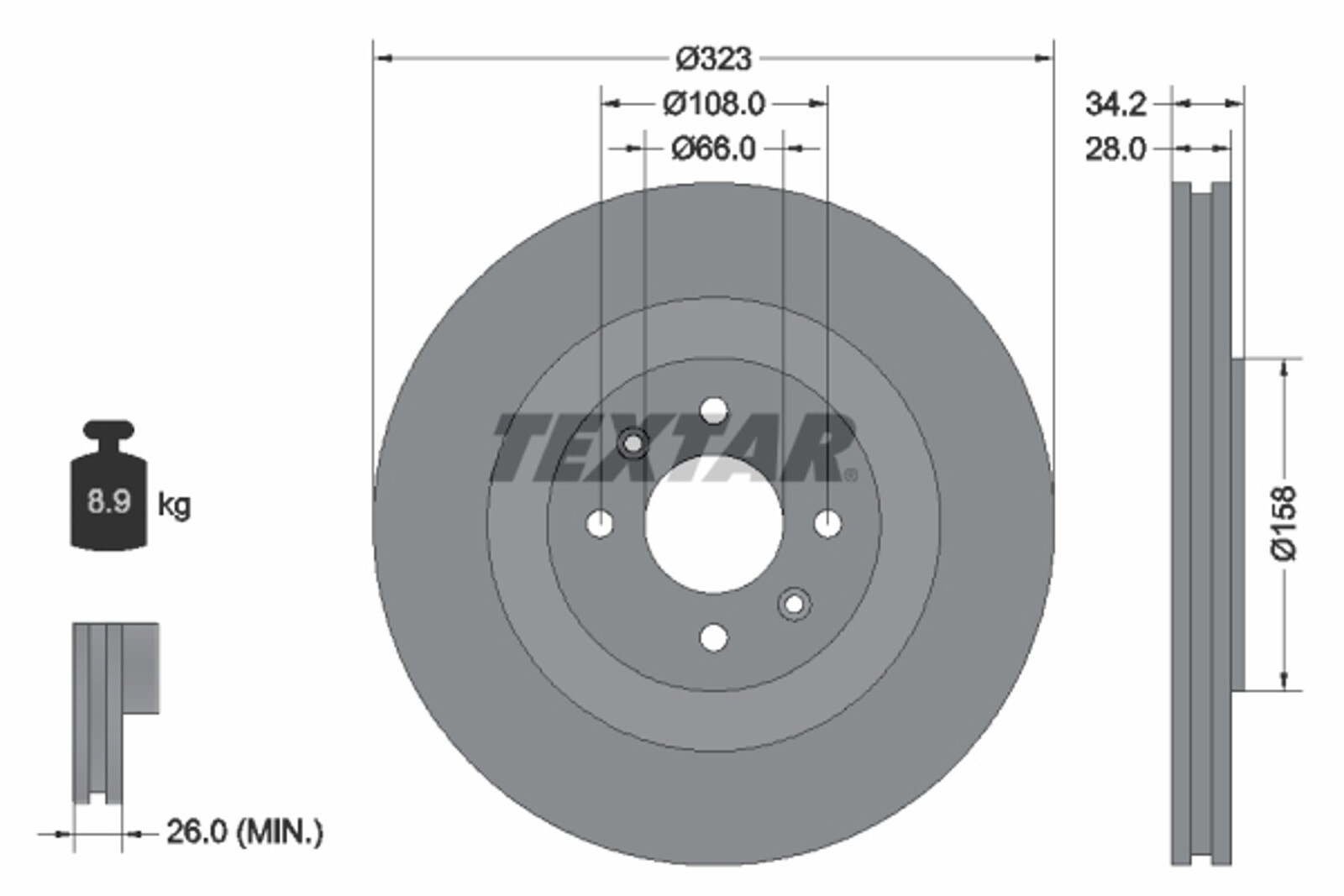 Disque de frein perforé BMW F30 F32 refroidissement optimal acier carbone