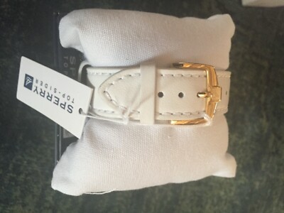 Sperry Top Sider Womens Quartz Watch Bezel White Leather Strap New Battery 5 Atm Sperry Top Sider Watch Womens 38mm White Pink Leather Band  main image 2