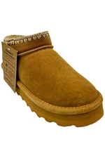 BEARPAW Women's Lana Crochet Suede Ankle Bootie Iced Coffee