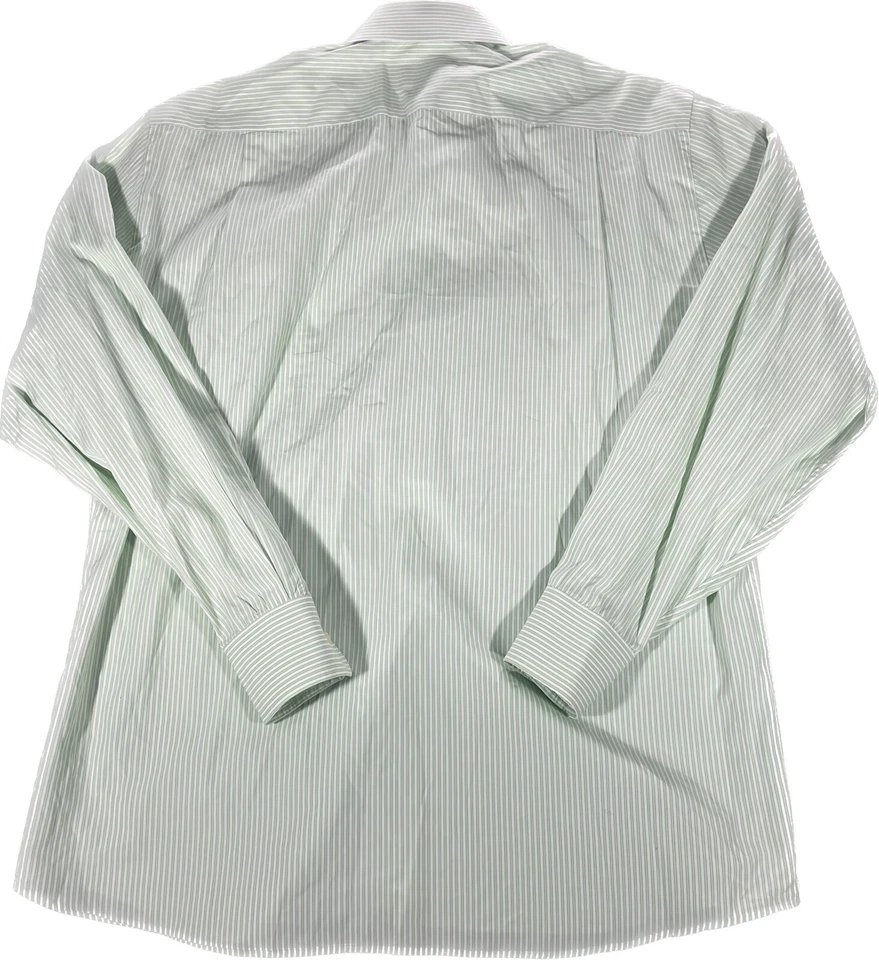 Camisa de vestir Vineyard Vines para hombre talla 16R años 100 2 capas verde/blanco a rayas Foto 3 de 4