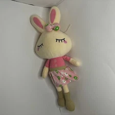 Cllayees Easter Bunny Plush Rabbit Floral Dress Stuffed Animal Toy 18” Cute