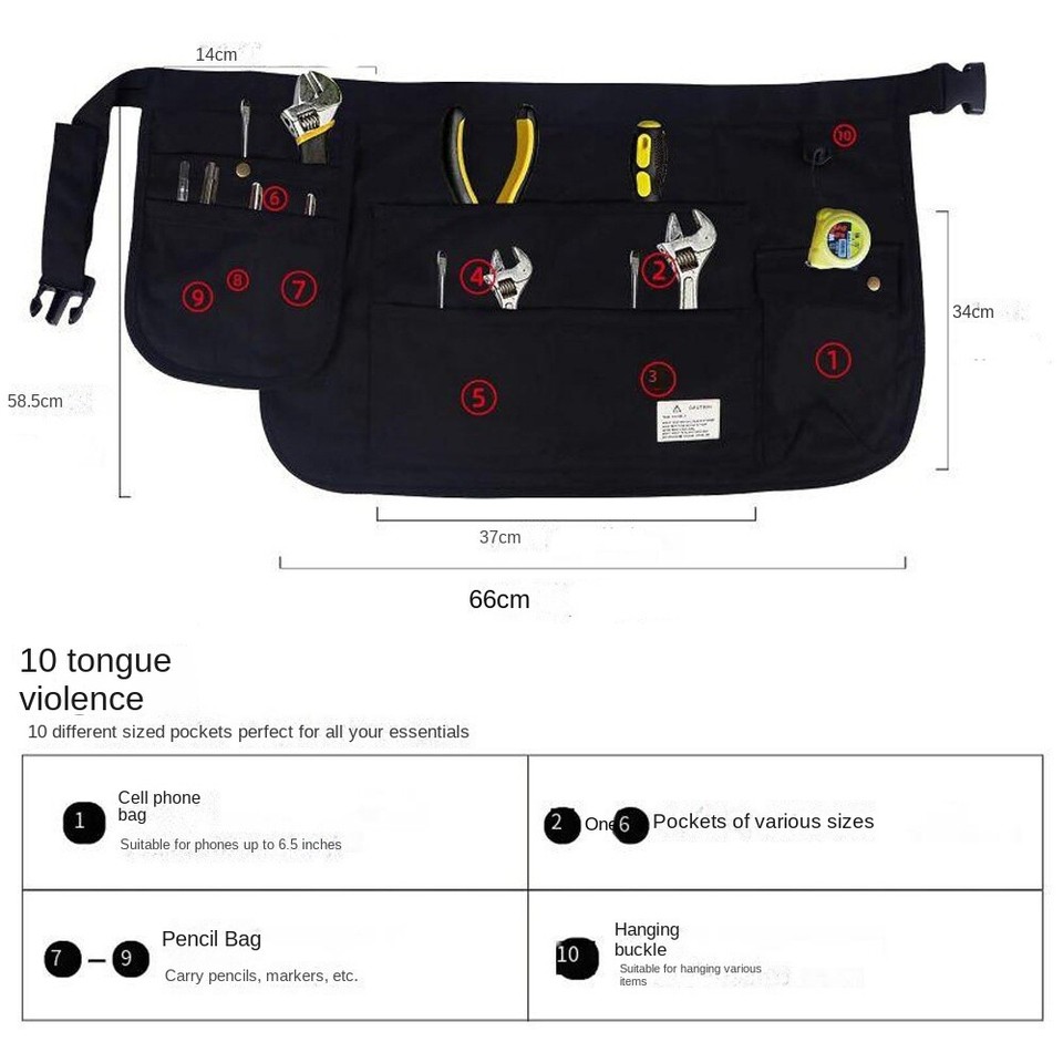 Multifunction Garden Tool Belt Adjustable Tool Storage Apron eBay