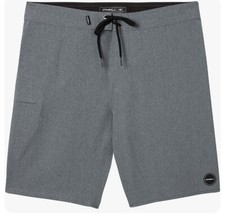 O'Neill Hyperfreak Solid Boardshorts - Heather Grey - New Sz 38