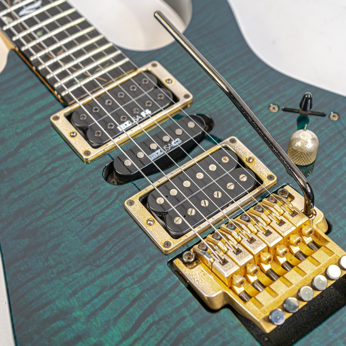 1993 Ibanez RG7CTTL Electric Guitar Trans Blue w/ Tree of Life