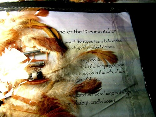 Dream Catcher Wind-chime Lot 3 Piece Feathers Beads 4" - Picture 4 of 4
