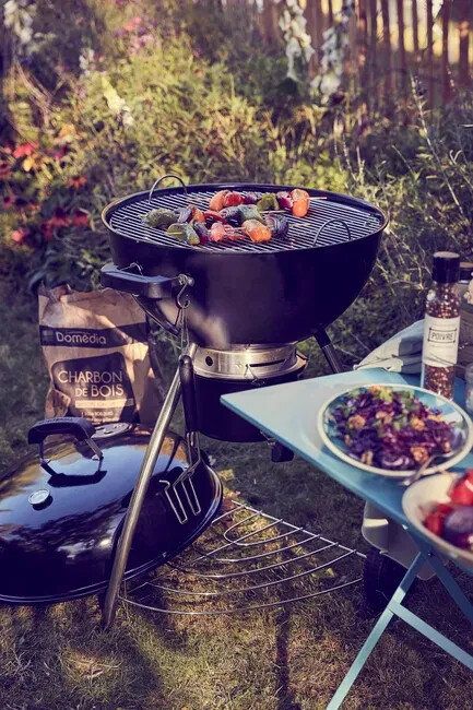 Grillade d'Excellence Barbecue Charbon Fonte Grillades Extérieures Housse et Livre Inclus
