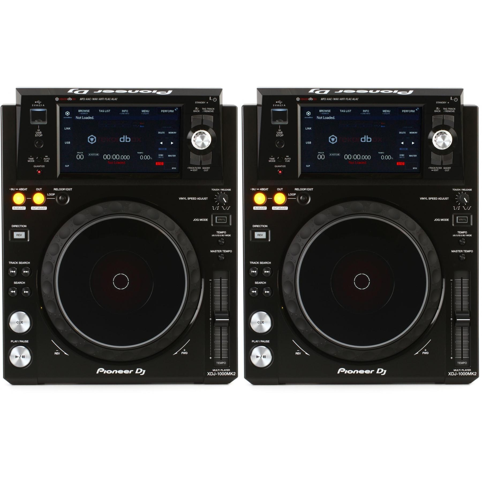 Цифровой диджейский медиаплеер Pioneer DJ XDJ-1000MK2 для перформанса - Пара 394390₽
