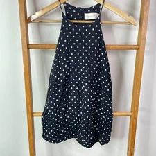 Zimmerman Shift Dress Women 1 Black White Polka Dot Halter Knee Length High Neck