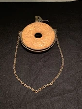 Decorative Ornate German Circular Reproduction Gun Powder Flask