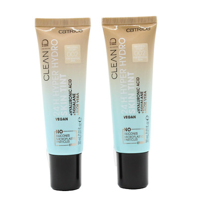 2x Catrice Clean ID 24H Hyper Hydro Skin Tint 002 Neutral Ivory 30ml - NEU