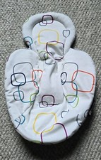 4moms Mamaroo Newborn Infant Insert Fabric Reversible Squares/White Grey