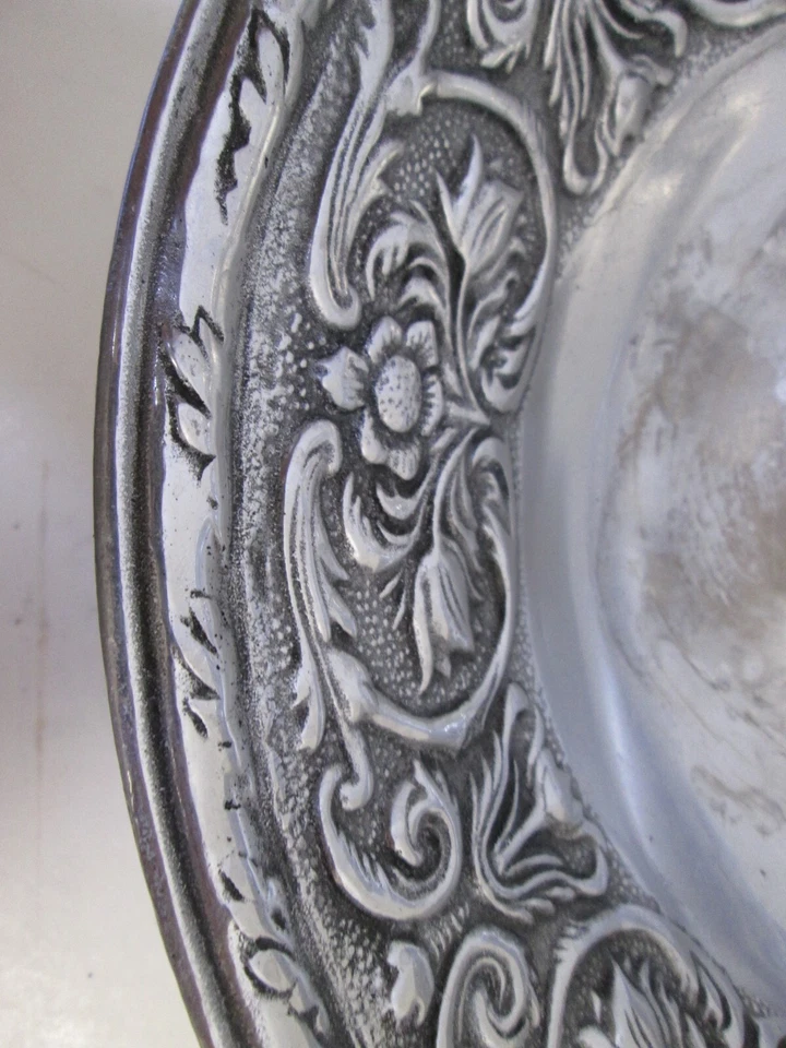 Bandeja redonda Wilton Pewter GRANDE 12" EE. UU. Foto 3 de 4