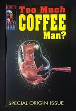 TOO MUCH COFFEE MAN #3 Special Origin Issue Shannon Wheeler Adhesive Comics 1998