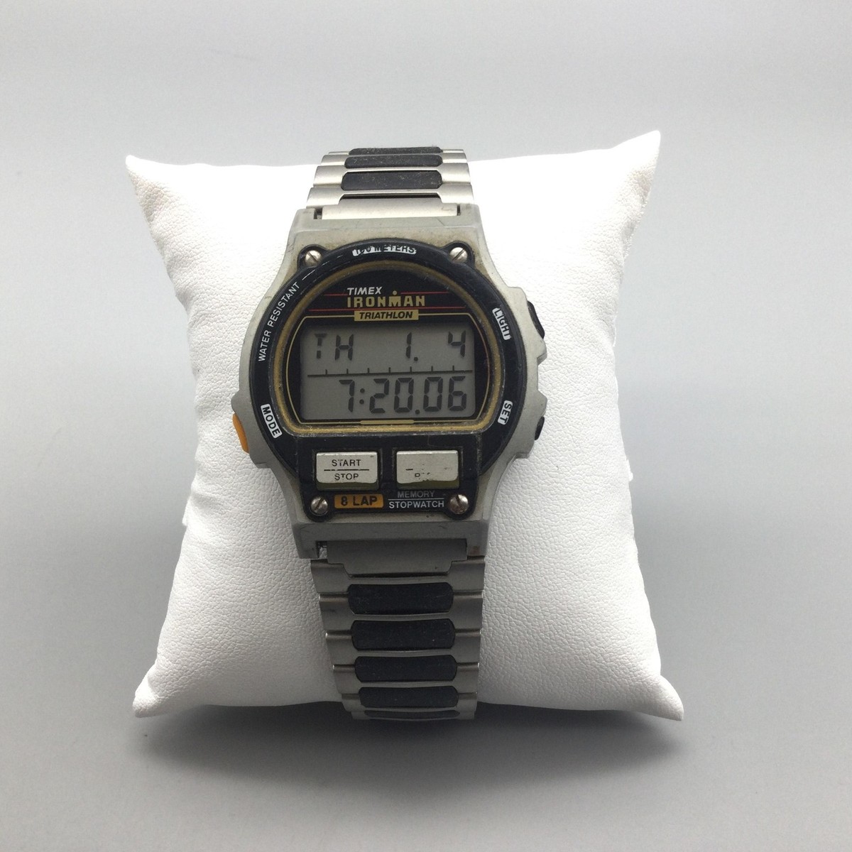 Vintage Timex Ironman 1992 Watch 38mm Mens Digital 8 Lap New