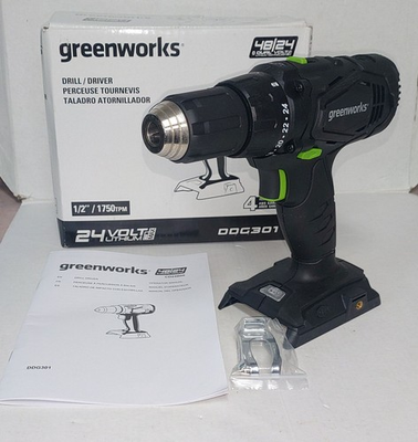 #ad Greenworks 48 24V 1 2quot; Drive Cordless Drill Driver DDG301 Tool Only New in Box $29.95