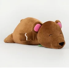 Holiday Gingerbread Bear Weighted Plush Kids' Throw Pillow Brown - Pillowfort